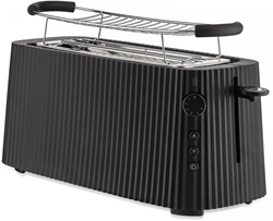 Alessi Plissé - XL Broodrooster met toastrek - Zwart