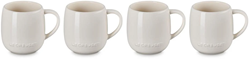 Le Creuset Set van 4 Mokken 380ml Crème Aardewerk