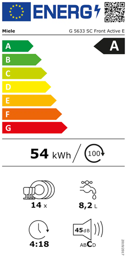 Miele G5633SCACTIVECSFRONT vrijstaande vaatwasser 60 cm