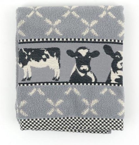 Bunzlau Castle Tea Towel Cows 65x65cm, grey /1-2