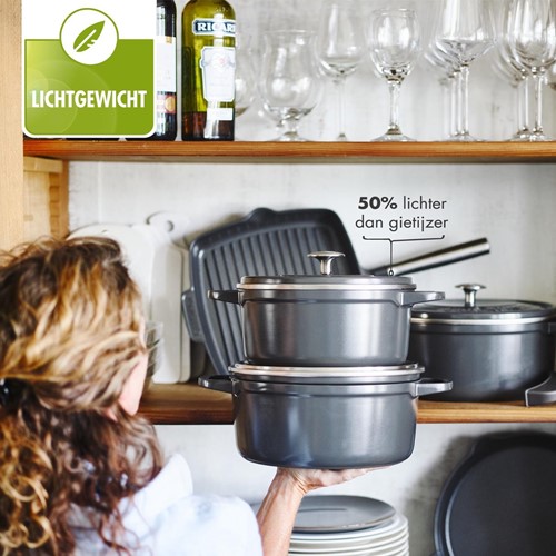 GreenPan Featherweights Stoofpot met keramische antikleeflaag met deksel 26cm-2