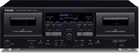 Teac W-1200, double cassette Speler - Zwart