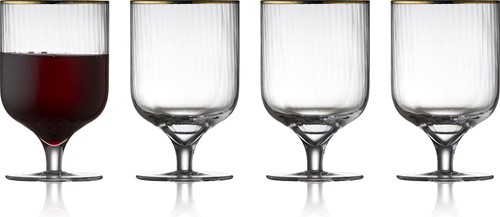 Lyngby Glas Wine glass Palermo Gold 30cl 4pcs