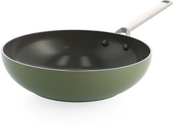 BK Sublime Olive Green Wok met keramische antikleeflaag 28cm