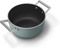 Smeg CSF2412EGM Kookpot - 2 handvaten - glazen deksel - 24 cm - emerald green-2