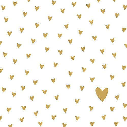 PPD Little Hearts gold Napkin 33x33