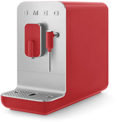 Smeg BCC02RDMEU Bean to cup - Volautomatische koffiemachine - stoomfunctie - mat rood met inox - Retour