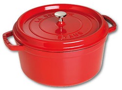 Staub Cocotte , rond 28 cm - kers - Retour