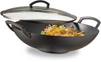 Spring Wok gietijzer met glazen deksel en accessoires - Ø350mm-2