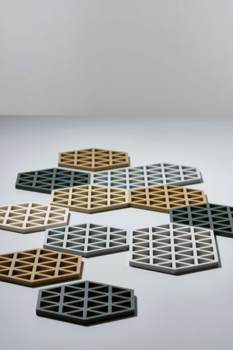 Zone potonderzetter Triangles khaki-2