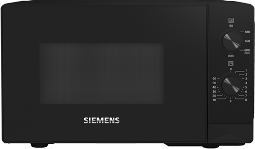 Siemens Microgolfoven iQ300 Vrijstaand 800 W, 5 vemogensst. Hydrolyse, 20l (27cm), LED-verl. Zwart