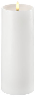 UYUNI LED PILLAR CANDLE - NORDIC WHITE -Ø7,8 x 20 CM  (C-Batteries)
