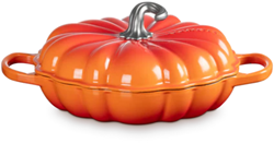 Le Creuset Campagnard 'Pompoen' Signature  28cm  Oranjerood Gietijzer