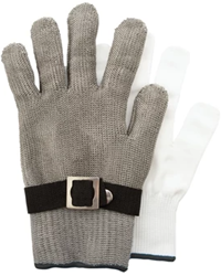 Point-Virgule 2-delige oesterhandschoen uit rvs large