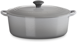 Le Creuset Tradition Ovale Stoof-/Braadpan - 31cm - Gietijzer - Mist Grey
