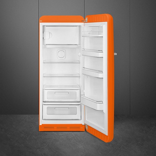 Smeg FAB28ROR6 Koelkast/vriesvak - 244L + 26L - energieklasse C - jaren '50 - scharnieren rechts - oranje-2
