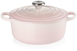 Le Creuset Gietijzeren ronde braadpan in Shell Pink 20cm 2,4l
