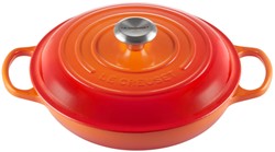 LE CREUSET Gietijzeren campagnard in Oranjerood 26cm 3l