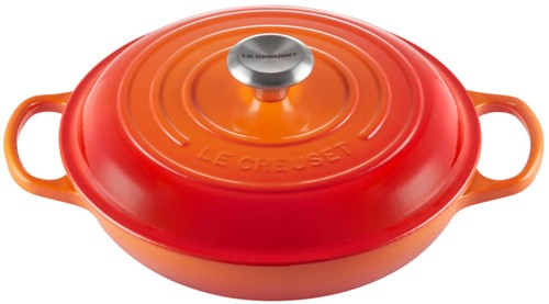 LE CREUSET Gietijzeren campagnard in Oranjerood 26cm 3l