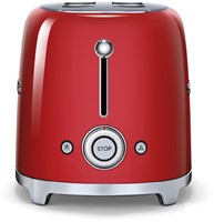SMEG TSF02RDEU Broodrooster - 2 sleuven 4 sneden - rood-3