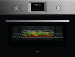AEG TK6NK40FM 6000 CombiQuick / 45 cm heteluchtoven met microgolf functie Inox