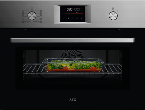 AEG TK6NK40FM 6000 CombiQuick / 45 cm heteluchtoven met microgolf functie Inox