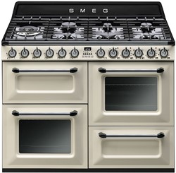 SMEG TR4110P1 Fornuis 110 x 60 x 90 - 7 branders gas - 2 ovens multifunctie - energieklasse A + grill-oven - crème - Victoria