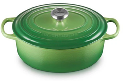 Le Creuset Gietijzeren ovale braadpan in Bamboo Green 29cm 4,7l