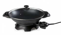 DOMO WOK 5L + GLAZEN DEKSEL