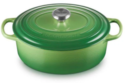 Le Creuset Gietijzeren ovale braadpan in Bamboo Green 31cm 6,3l