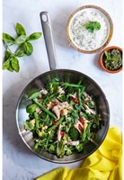 BK Bright SS no coating+SS handle open wok 28-3