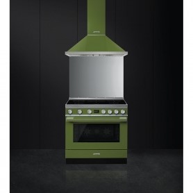 SMEG CPF9IPOG Fornuis 90 x 60  - 5 inductiezones - oven pyrolyse - energieklasse A+ - groen-2