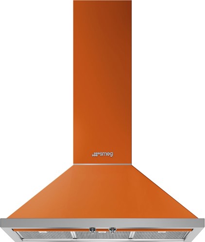 SMEG KPF9OR Decoratieve muurdampkap 90 cm - 815 m³/u - energieklasse A+ - oranje