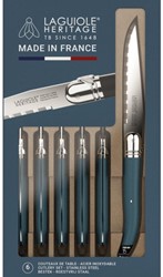 Tarrerias Bonjean Laguiole Heritage acces m-i-f Giftset 6 steakmes abs blauw