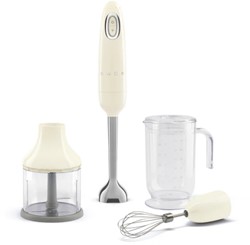 Smeg HBF03CREU Handblender - 700 W - Turbo functie - 5 snelheden - Met accessoires - Crème