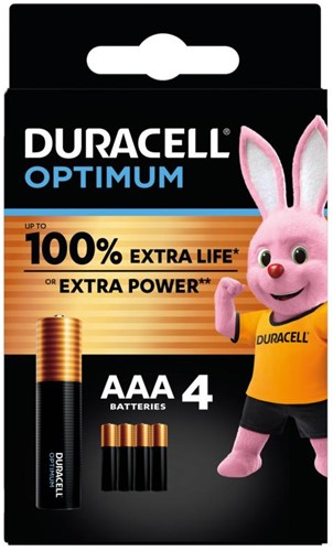 DURACELL MX2400AAA Optimum AAA 4 stuks
