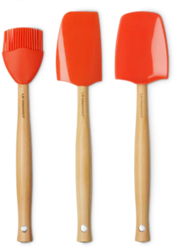 Le Creuset Premium Spatels set van 3 Oranjerood