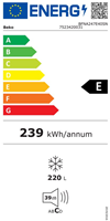 Beko BFNA247E40SN Inbouw diepvriezer 178cm