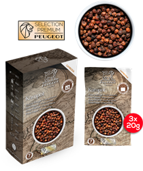 Peugeot doos met 3 zakjes Kampot rode peper 60g (3x20g)