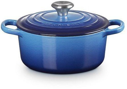 Le Creuset Braad- / Stoofpan Signature rond Azure 18cm 1,8l