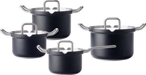BK Q-linair Master Black kookpannenset - 4-delig - Retour