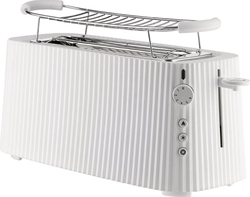 Alessi Plissé - XL Broodrooster met toastrek - Wit
