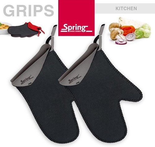 Spring Spring Grips Ovenwanten kort grijs 1 Paar-2