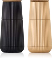 Adhoc Scape Set Peper-Zoutmolen Zwart-Goud D5,8Xh12,3CmAdhoc Scape Set Peper-Zoutmolen Zwart-Goud D5,8Xh12,3Cm