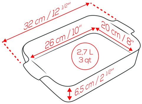 Peugeot Appolia ovenschaal rechthoeking 32 cm saliegroen-3