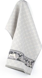 Bunzlau Castle Tea Towel Cows 65x65cm, grey /1
