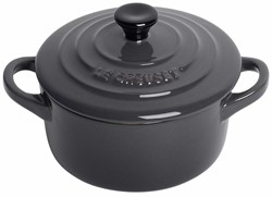 Le Creuset Aardewerken mini braadpan in Ebbenzwart 10cm 0,25l