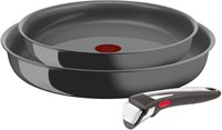 Tefal L2619102 Ingenio Renew Set van 2 keramische pannen 24/28 cm + afneembare handgreep - inductie