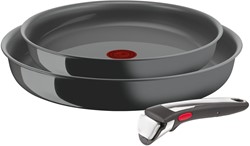 Tefal L2619102 Ingenio Renew Set van 2 keramische pannen 24/28 cm + afneembare handgreep - inductie