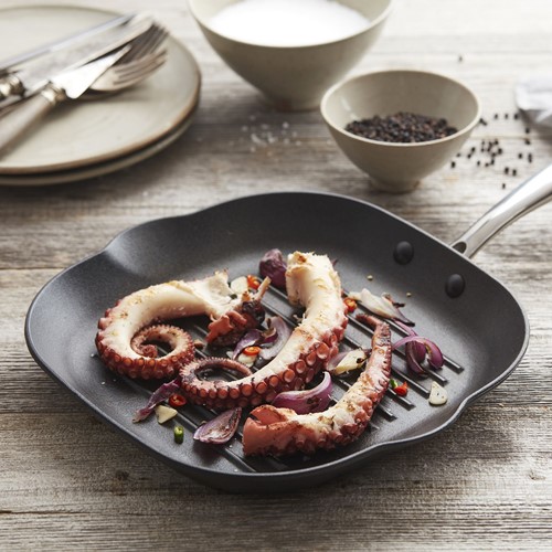 Point Virgule Pan-à-moi gietijzeren grillpan met ecalibur coating 28x28cm-3